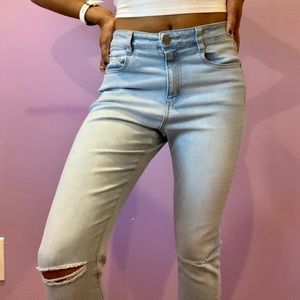 Light wash ripped jeans